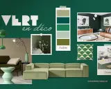 Palette de couleurs tendance pour une décoration apaisante. Un nuancier de vert invite à la sérénité dans des intérieurs modernes.