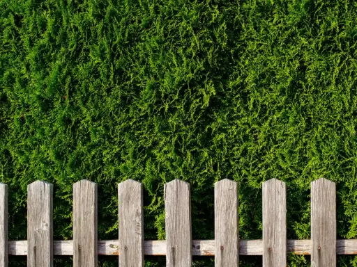 Une clôture en bois remplace une haie de thuyas, offrant une nouvelle délimitation visuelle.